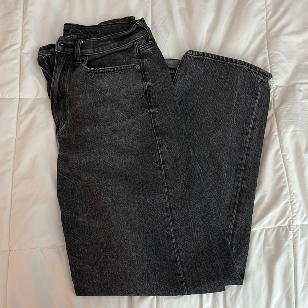 black washed jeans